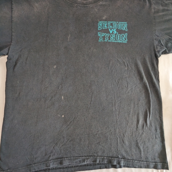 SELDON VS TYSON w/Original (Cancelled) Fight Date of July 13, 1996 RARE XL - Picture 3 of 15